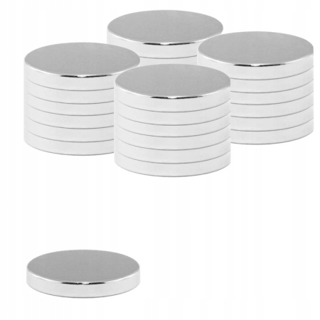 Magneti mici pentru tabla magnetica flipchart, 20 bucati, 8mm, argintiu [6]