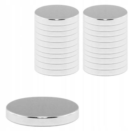 Magneti mici pentru tabla magnetica flipchart, 20 bucati, 8mm, argintiu [4]