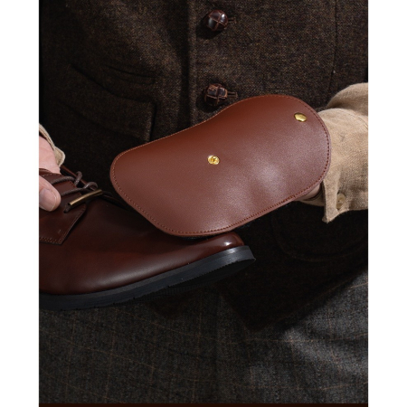 Manusa de Lustruit Pantofii, , din PVC, 18.2 x 12 x 10.8 cm, Imitatie de Lana, Maro [2]