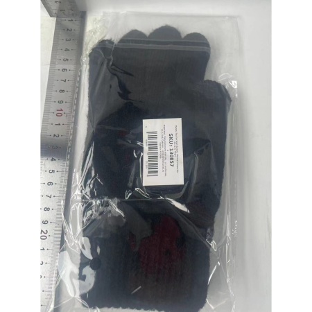 Manusi de Barbat, , Model H, Functie Touchscreen (ecran tactil), Material Acril Tricotat, Manseta Elastica, Interior Catifelat, Marime Universala, Negru [2]