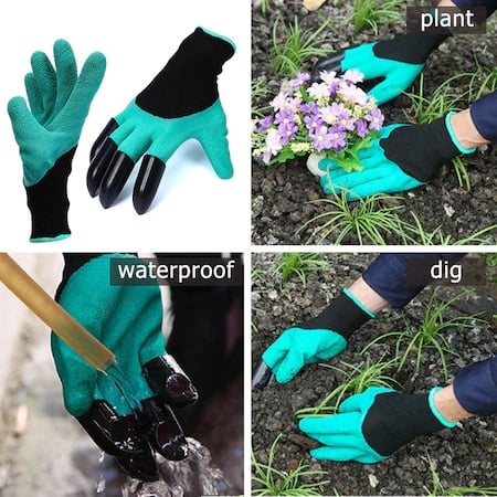 Manusi pentru Gradinarit cu 4 Gheare din PVC, pentru Greblat, Plantat, Sapat [7]