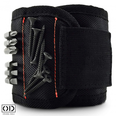 Bratara magnetica pentru suruburi Bratara magnetica pentru cuie  Bratara magnetica scule Bratara magnetica cu arici pentru suruburi cuie dibluri Banda magnetica cuie suruburi [4]