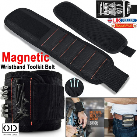 Bratara magnetica pentru suruburi Bratara magnetica pentru cuie  Bratara magnetica scule Bratara magnetica cu arici pentru suruburi cuie dibluri Banda magnetica cuie suruburi [12]