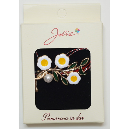 Martisor Brosa Medie - Martisor Brosa Medie, Multicolora, Dimensiune Brosa Aprox 5 cm, Material Metal, Model 18