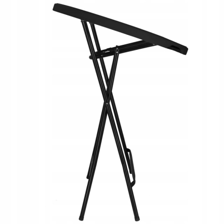 Masa catering profesionala pentru evenimente, inalta, cu picioare metal pliabile, rotunda, d 80 cm, h 110 cm, negru [4]