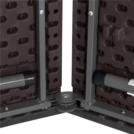 Masa dreptunghiulara pliabila multifunctionala, 1.8 m x 0.75 m x 0.75 m, imitatie ratan, maro [8]