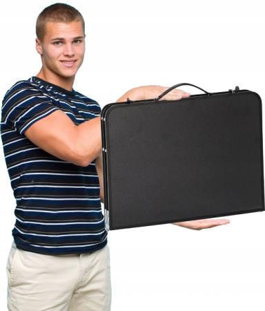 Masa pliabila metalica pentru gradina, plaja sau picnic, blat MDF, 60x42x27cm [2]