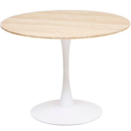 ✨TOATE PRODUSELE✨ - Masa rotunda Atmosphera Elias, 102x74 cm, MDF si metal, bej si alb