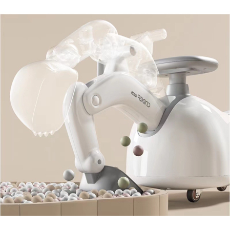 Masina 3 in 1, , 1-3 Ani, Tip Excavator/Balansoar/Masina Yo Yo, din Plastic, 4 Roti Silentioase, 71.5 x 34 x 39 cm, Alb [4]