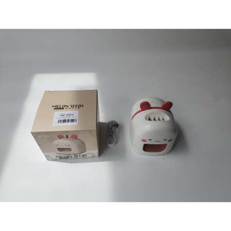 Mașină de Decojit Semințe, , Mini Deschizător, Model Iepuras, Incarcare USB, 9.7x10x8.6 cm, Alb [6]