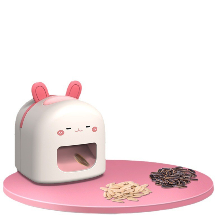 Mașină de Decojit Semințe, , Mini Deschizător, Model Iepuras, Incarcare USB, 9.7x10x8.6 cm, Alb [5]