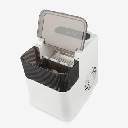 Masina de Facut Gheata, , din ABS, 12 kg/24h, Capacitate 500 g, 2 Marimi, Portabil, 39 x 23 x 28 cm, Automata, Alb [2]