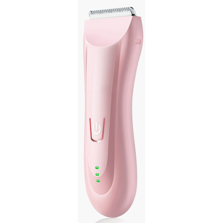 Epilare, tuns si ras - Masina De Tuns Bebelusi si Copii, , Lame Cermice si Inox, Fara Fir, Functie Anti Taiere, Silentios, 50 W, Rezistent la Apa, 2 Accesorii, Incarcator USB, Roz deschis