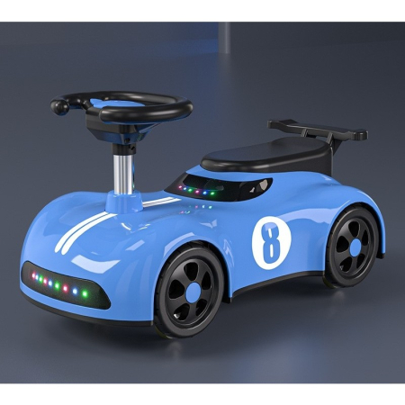 Masina pentru Copii, , 1-3 ani, Impingere, Bluetooth, Muzica, din ABS, 4 Roti, Inaltime Sezut 22 cm, Albastru [1]