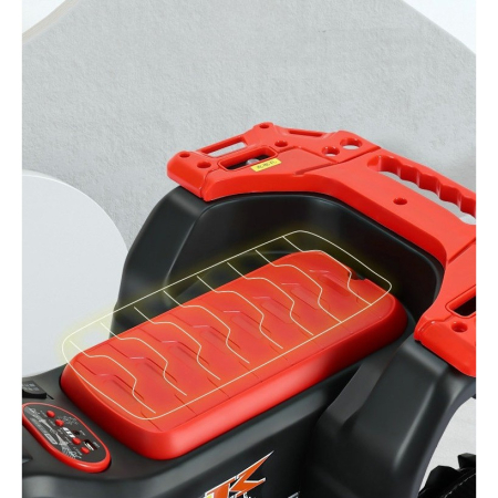 Masinuta Electrica , pe 4 Roti, Tip ATV, cu Acumulator, Sistem Anti-Rasturnare, Sistem de Lumini si Sunet, 2-5 Ani, 70 x 43 x 48 cm, Rosu [7]