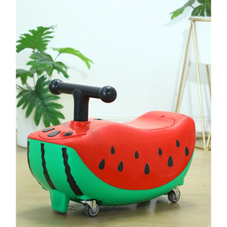 Masinuta pentru Copii, , Model Pepene Rosu, 4 Roti, Anti-Rasturnare, 1-3 Ani, Impingere, Rosu/Verde [1]