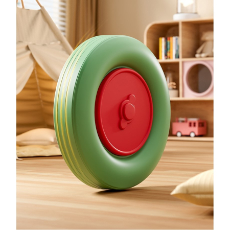 Masinuta Ride-On , cu Sistem Anti-Rasturnare, Claxon pe Volan, 1-6 Ani, 60 x 28 x 34 cm, Alb-Verde [6]