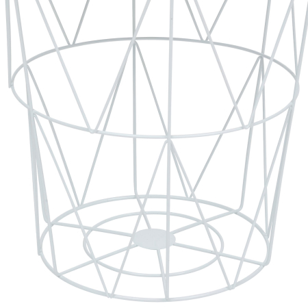 Masuta cafea cu depozitare Atmosphera Kumi, otel, 37x40 cm, alb [5]