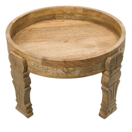 Masuta cafea rotunda Atmosphera Gypsy din lemn masiv de manguier, 51x34 cm, maro [3]