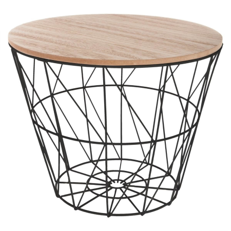 MOBILIER - Masuta cafea rotunda Atmosphera Kumi, 38x30 cm, negru