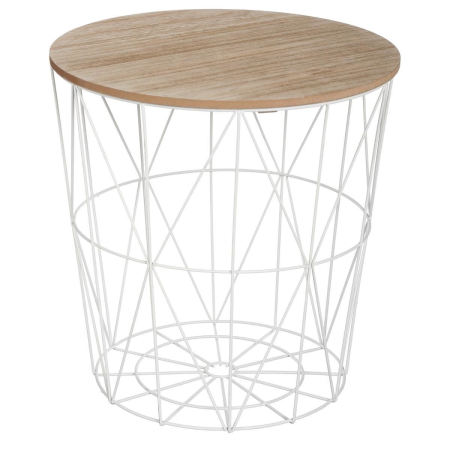MOBILIER - Masuta cafea rotunda Atmosphera Kumi, 40x41 cm, alb