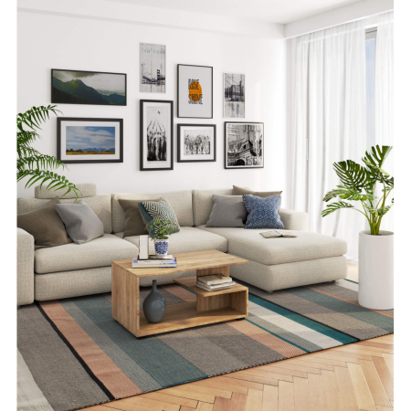 Masuta de cafea, PAL laminat, 90x51x45 cm, stejar sonoma [3]