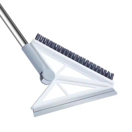 Maturi, Perii, Mopuri si Galeti - Matura Telescopica, , cu Doua Capete - Perie/Racleta 23 cm, Lungime 110 cm, din Plastic/Otel/Silicon, Gri