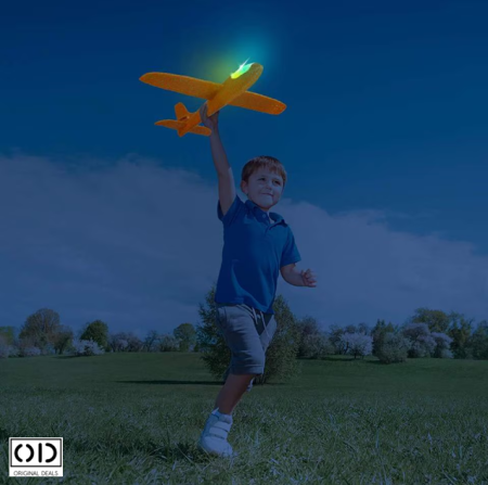 avion spuma, avion cu pistol lansator, avion cu lumini led, avion zburator copii, jucarie avion, avion original deals, jucarie zburatoareavion din spuma cu pistol lansator original deals, avion zburator pentru copii cu lumini led, avion jucarie care zboara 15 metri, avion spuma rezistent cu leduri, avion distractiv pentru copii exterior, avion cu lansator manual pentru baieti, jucarie educativa zburatoare cu lumini [6]