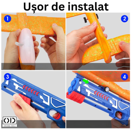 avion spuma, avion cu pistol lansator, avion cu lumini led, avion zburator copii, jucarie avion, avion original deals, jucarie zburatoareavion din spuma cu pistol lansator original deals, avion zburator pentru copii cu lumini led, avion jucarie care zboara 15 metri, avion spuma rezistent cu leduri, avion distractiv pentru copii exterior, avion cu lansator manual pentru baieti, jucarie educativa zburatoare cu lumini [4]