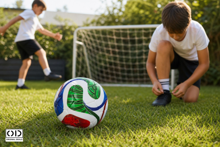 Minge de Fotbal FIFA 2026, Marime nr 5, Diametru 22 cm, din Imitatie de Piele, Multicolor | ORIGINAL DEALS [2]
