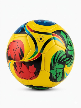 Sport & Activitati in Aer Liber - Minge de Fotbal FIFA 2026, Marime nr 5, Diametru 22 cm, din Imitatie de Piele, Multicolor | ORIGINAL DEALS