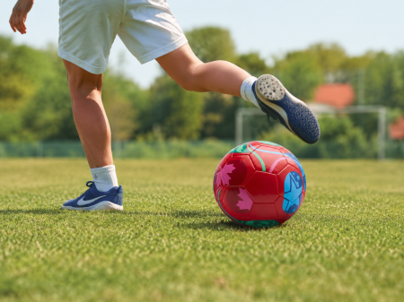 Minge de Fotbal FIFA 2026, Marime nr 5, Diametru 22 cm, din Imitatie de Piele, Multicolor | ORIGINAL DEALS [19]