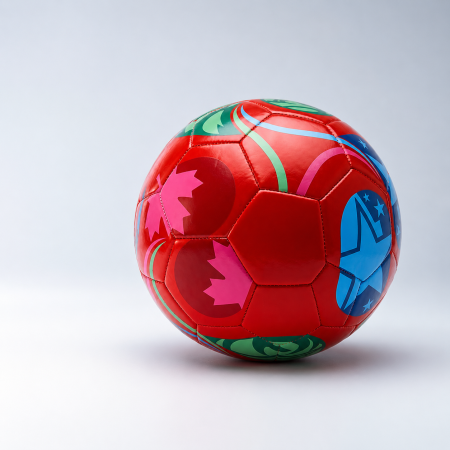 Minge de Fotbal FIFA 2026, Marime nr 5, Diametru 22 cm, din Imitatie de Piele, Multicolor | ORIGINAL DEALS [15]