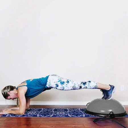 Minge fitness pentru echilibru, cu extensoare si pompa inclusa, 200kg, 57x25cm, gri [8]