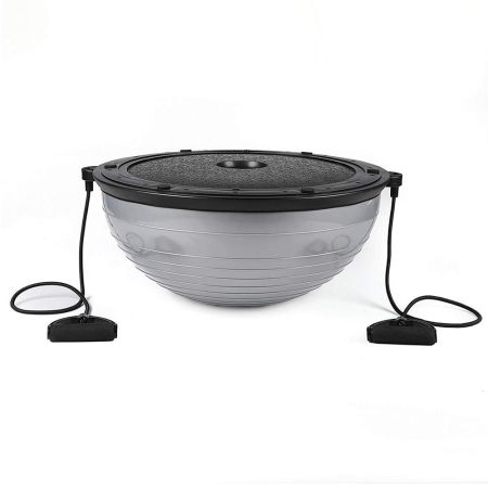 Minge fitness pentru echilibru, cu extensoare si pompa inclusa, 200kg, 57x25cm, gri [1]