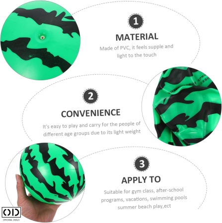 Minge pentru Plaja si Piscina cu Imprimeu Pepene, PVC Cauciucat, 24 cm – Original Deals [12]