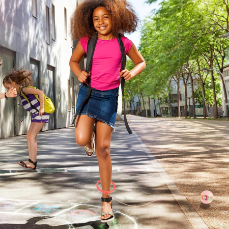 Minge pentru Sarit, , Tip Coarda Hula Hoop, Cerc 12 cm, Coarda 52 cm, Minge 12 x 11 cm, Functie Iluminat, 4-6 Ani, Plastic, Roz [4]