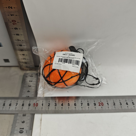 Minge Saltareata Hiperelastica, , Model Minge de Basket cu Fixare de Mana, Space Moon Ball foarte Elastica, Antistress pentru Copii, Diametru 66 mm, Portocaliu [3]