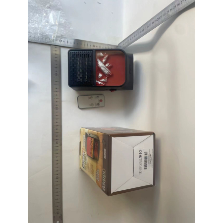 Mini Aeroterma Puternica Portabila , Putere 1000W, Mini radiator electric cu Display LCD, efect de semineu si flacara, cu telecomanda [8]