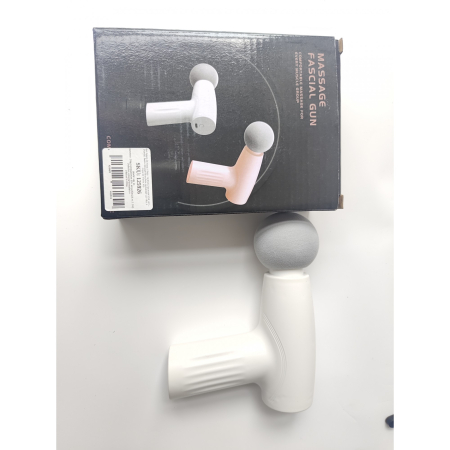 Mini Aparat de Masaj, , Tip Pistol, Incarcare USB Tip C, Portabil, Pentru Relaxare Musculara, Autonomie 120 Min, 3 Trepte de Viteza, Alb [1]