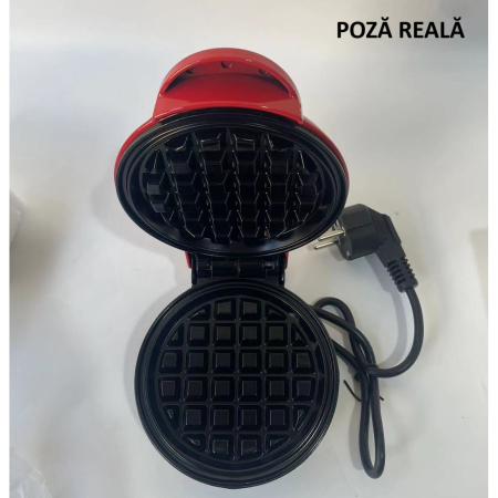 Mini Aparat de Vafe, , Multifunctional, Pentru Casa si Calatorii, Compact, Usor de Transportat si Depozitat, 18x14.5x9.3 cm, Rosu [6]