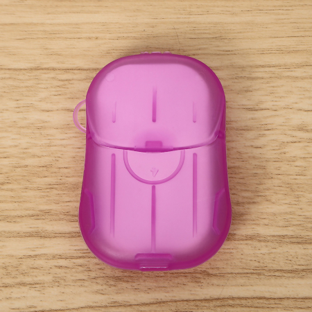 Mini Cutie de Sapun din Hartie, , de Unica Folosinta, Portabila, Potrivit pentru Calatorii, 20 buc, Roz [2]