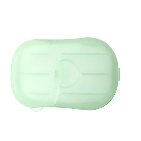 Mini Cutie de Sapun din Hartie, , de Unica Folosinta, Portabila, Potrivit pentru Calatorii, 20 buc, Verde [3]