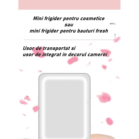 Mini frigider cosmetice, , dubla functie de incalzire/racire, portabil, 8L, alb [8]