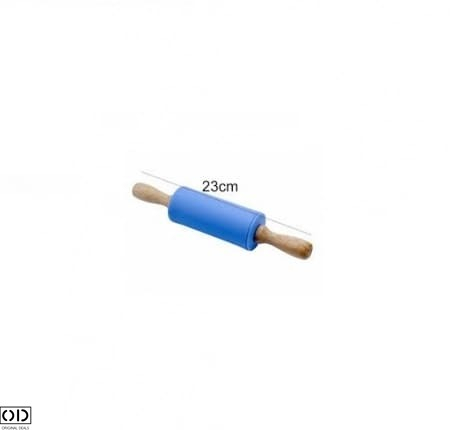 Sucitor din Silicon cu Ax Rotativ si Manere din Lemn de Bambus, pentru Modelat Aluatul, Calitate si Design Premium, 10cm [14]