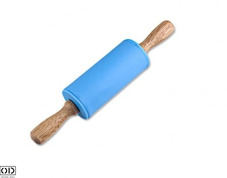 Sucitor din Silicon cu Ax Rotativ si Manere din Lemn de Bambus, pentru Modelat Aluatul, Calitate si Design Premium, 10cm [13]