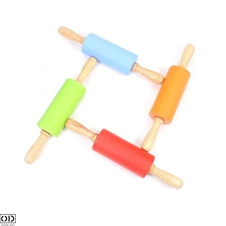 Sucitor din Silicon cu Ax Rotativ si Manere din Lemn de Bambus, pentru Modelat Aluatul, Calitate si Design Premium, 10cm [5]