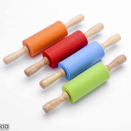 Sucitor din Silicon cu Ax Rotativ si Manere din Lemn de Bambus, pentru Modelat Aluatul, Calitate si Design Premium, 10cm [7]