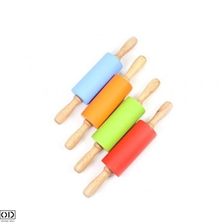 Sucitor din Silicon cu Ax Rotativ si Manere din Lemn de Bambus, pentru Modelat Aluatul, Calitate si Design Premium, 10cm [4]