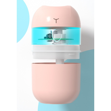 Mini Umidificator Portabil, , 2 Moduri, Aromaterapie, Silentios, Lumina Ambientala, Incarcare USB, 220 ml, 8 x 8 x 10.3 cm, Alb [7]